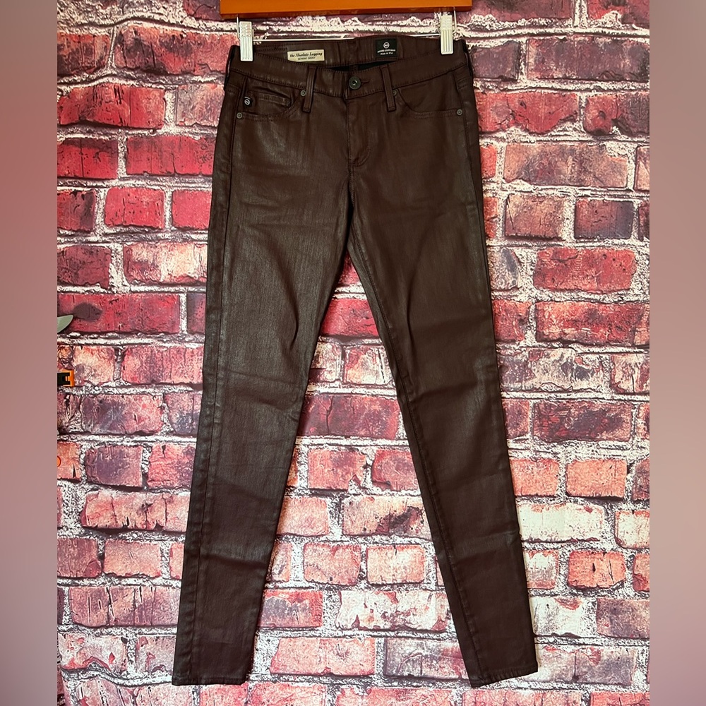 AG Adriano Goldschmied The Absolute Legging Coated Skinny Burgundy